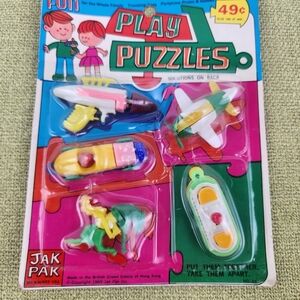 1960's Vtg. Play Puzzles" toy set by Jak Pak